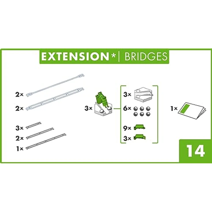 Ravensburger GraviTrax Extension Bridges - Zubehör für das Kugelbahnsystem. Kombinierbar mit allen GraviTrax Produktlinien, Starter-Sets, Extensions und Elements, Konstruktionsspielzeug ab 8 Jahren – Bild 4