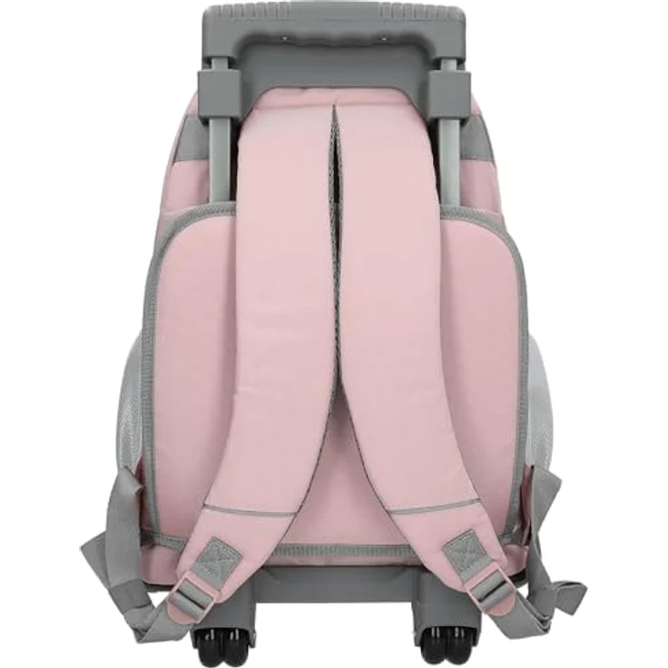 Depesche TOPModel My BFF Schulrucksack Trolley, Rosa und Grau, mit Glitzer, 3 Fächern, Teleskopgriff und Rollen – Bild 5