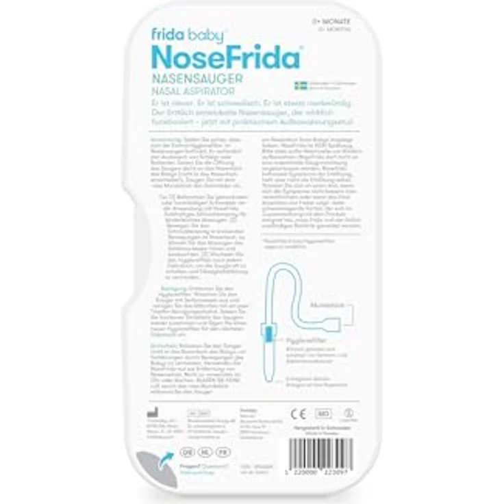 Frida Baby NoseFrida Nasensekretsauger, Inkl. 4 Hygienefiltern und Aufbewahrungsbox, Baby ab 0+ Monate – Bild 2