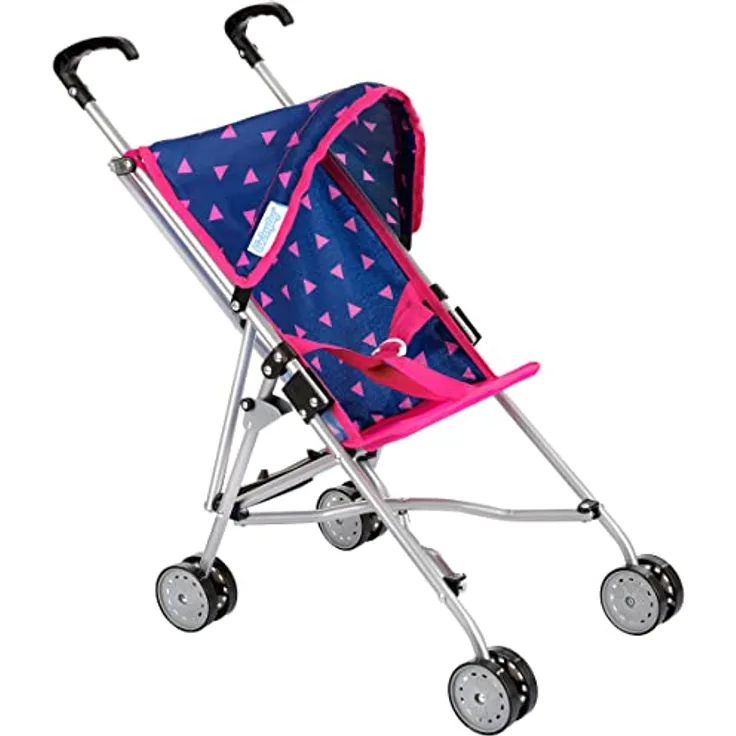 Kinderplay Puppenbuggy, Puppenwagen, Puppen Buggy - Leichte Stabile Konstruktion, Griffhöhe 54 cm, Modell KP0290 (KP0290T)