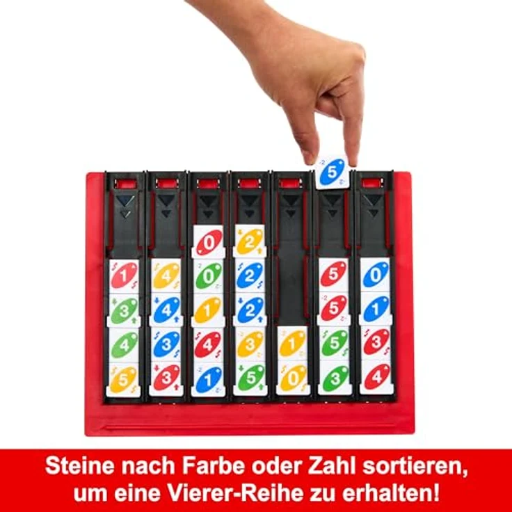 Mattel Games UNO Quatro Spiel für Film- und Familienabende, Spieleabende, Reisen, Camping und Partys, HPF82 – Bild 3