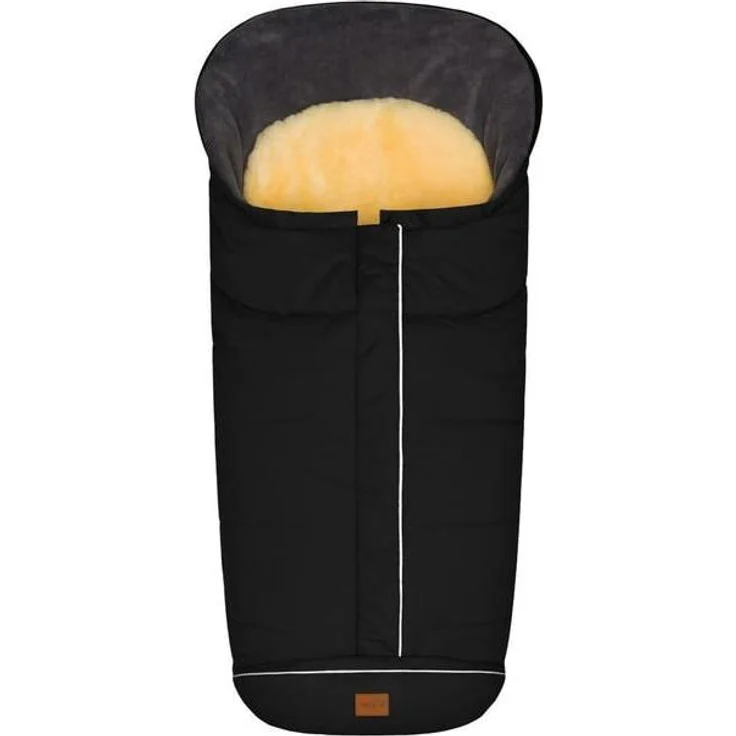 Fillikid Winterfusssack Nanga, Kinderwagen Fusssack aus Lammfell, schwarz