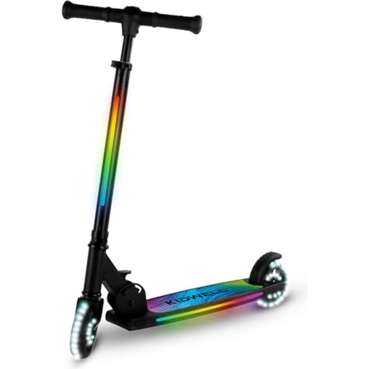 COIL MIDO Balance Scooter, Kinderroller mit Anti-Rutsch-Plattform, ABEC-7-Lager und LED-Rädern, Schwarz, ab 5 Jahren – Bild 3