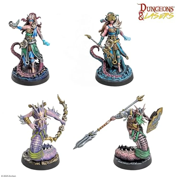 Dungeons & Lasers Kingdom of The Deep, DND Miniaturen Set mit 18 Modellen, 5E kompatibel, zum Malen und Zusammenbauen erforderlich, ab 14 Jahren – Bild 4