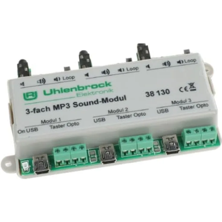 Uhlenbrock - 3-Fach Mp3 Sound Modul (11/20) * - UH38130