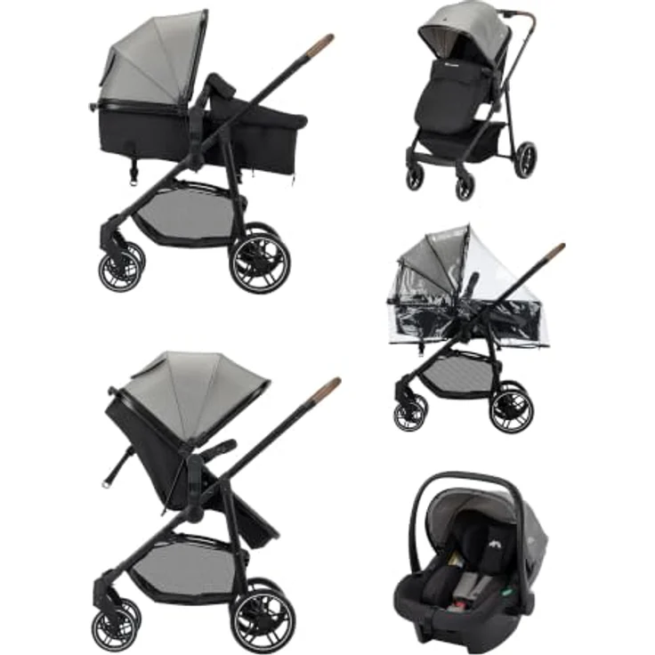 Bebeconfort Haze Trio Lux, 3-in-1 Kinderwagen Set mit i-Size Kindersitz, 2-in-1 Sitzeinheit, kompakt klappbar, Tinted Grey – Bild 1