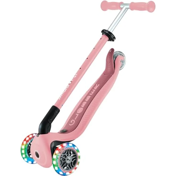 Globber Go Up Active 360 Grad Evolutionärer Roller mit Sitz, Beleuchtung & Lichtern für Kleinkinder ab 15 Monaten, Pastellrosa – Bild 6
