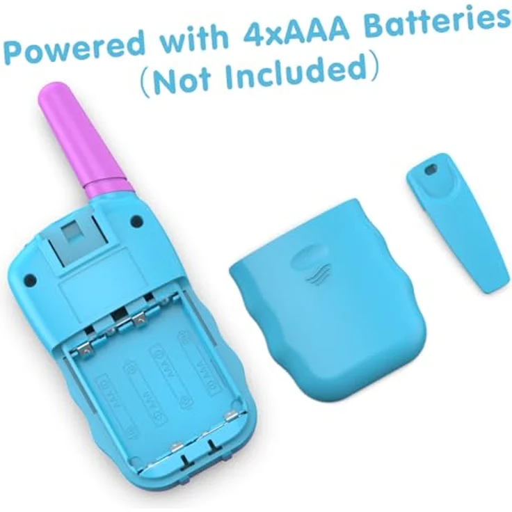 Kearui Walkie Talkies für Kinder, 8 Kanal Funkgerät mit VOX Funktion, LED-Taschenlampe und 3 Meilen Reichweite, Blau-Violett, ideal für Abenteuer im Freien, Camping und Wandern – Bild 2