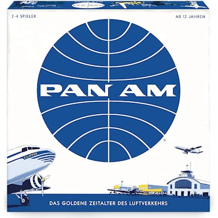 Funko PAN AM Lustiges Strategie-Brettspiel - Enthält 52 Flugzeugminiaturen aus 4 verschiedenen Epochen der Luftfahrt - Deutsche Sprache, für 2-4 Spieler (ab 12 Jahren) – Bild 4