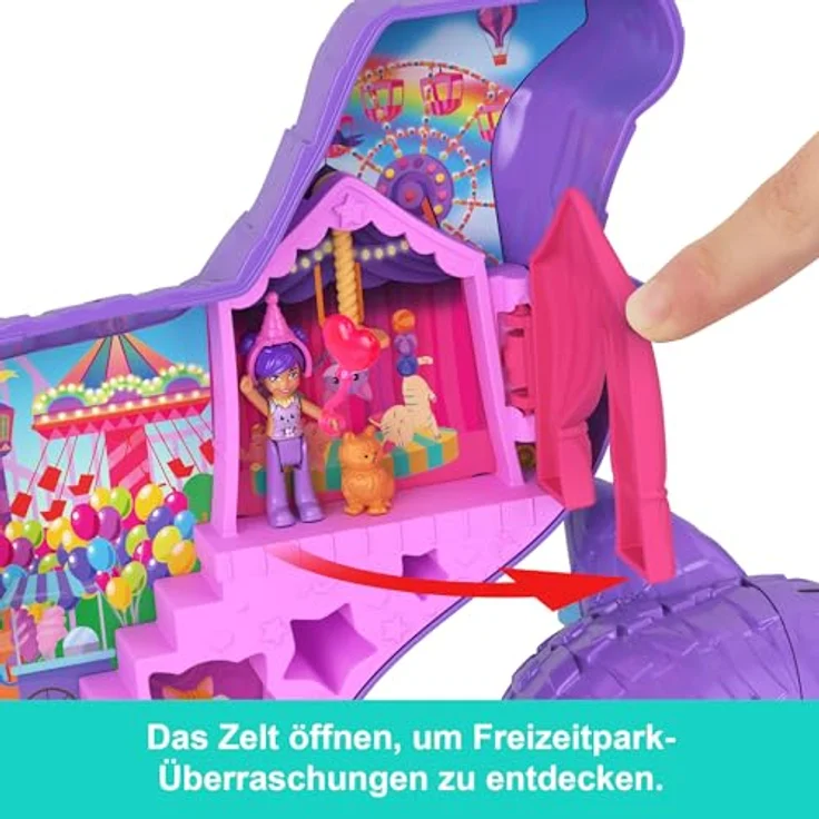 Mattel Polly Pocket Party Kätzchen Pinata, Spielset mit 2 Mikropuppen und 23 Zubehörteilen, bunte Überraschungen für Kinder ab 4 Jahren – Bild 3