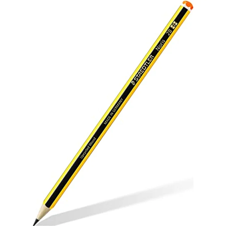 STAEDTLER Bleistift Noris 120, Made from Upcycled Wood, Härtegrad 2B, Rutschfeste Soft-Oberfläche, hohe Buchfestigkeit, hohe Qualität Made in Germany, Blisterkarte mit 2 Stück, 120-0 BK2D – Bild 2