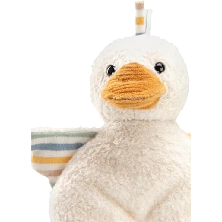 Sterntaler Spieltier, Kuscheltier Mini Ente Edda Lou, ideal für Babys, mit Rassel und Knopfaugen, blau – Bild 5