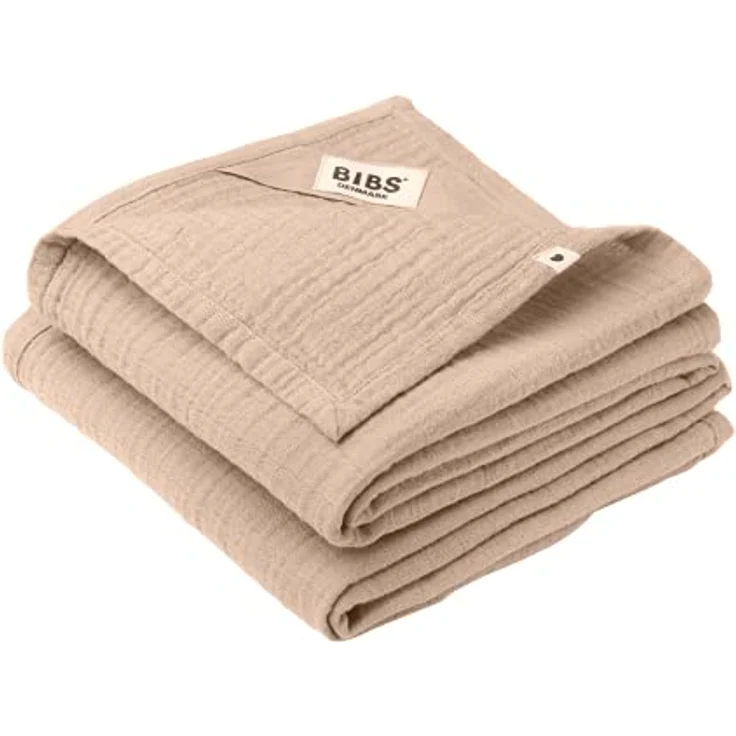 Bibs Muslin Cloth Mulltücher 2-Pack, 100% Bio-Baumwolle, 70x70 cm, Blush – Bild 1