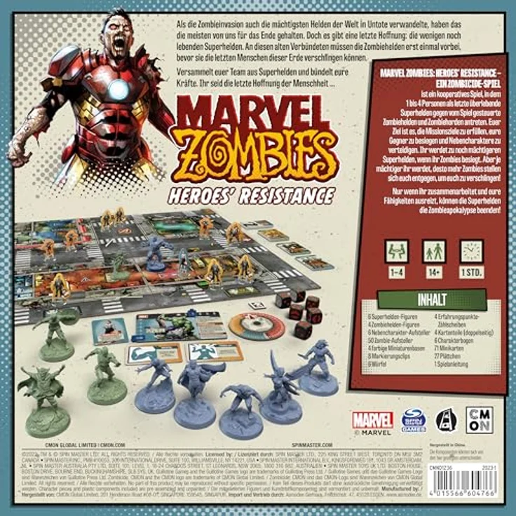 CMON | Marvel Zombies: Heroes‘ Resistance – Ein Zombicide-Spiel | Kennerspiel | Dungeon Crawler | 1-4 Spieler | Ab 14+ Jahren | 60 Minuten | Deutsch – Bild 4