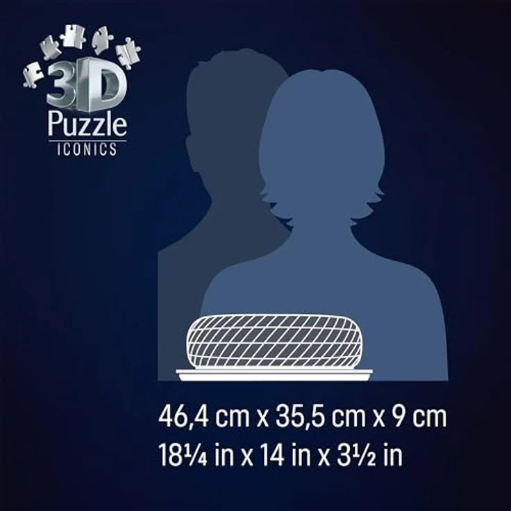 Ravensburger 3D Puzzle Iconics: Allianz Arena - detailgetreue Nachbildung mit LED-Licht, 216 Teile – Bild 4