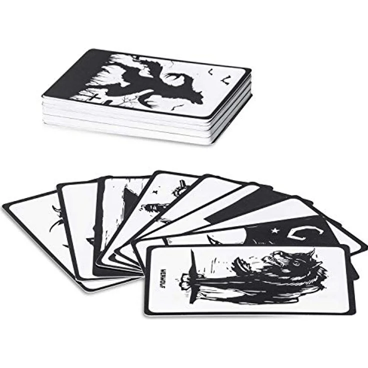 Original Werwolf Kartenspiel Deluxe Partyspiel mit Erweiterung - Werwölfe Rollenspiel Klassiker - 45 Karten Edition mit 30 verschiedenen Charakteren! DEUTSCHE Version – Bild 6