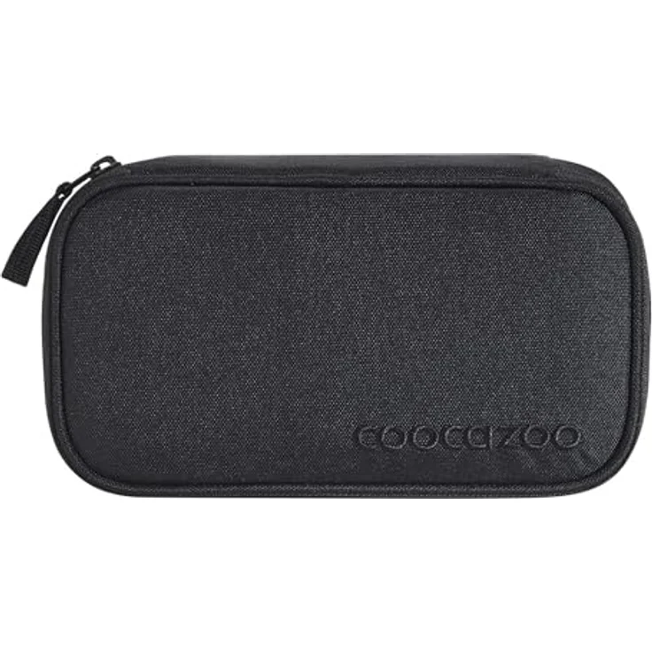 Coocazoo Mäppchen „Midnight Black”, schwarz, Federmäppchen mit großem Hauptfach, Reißverschlussfach, Stiftehalter und Fach für Geodreieck, ab der 3. Klasse – Bild 1