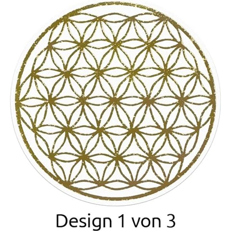 AVERY Zweckform Aufkleber 56817, Lebensblume, gold, 50 selbstklebende Etiketten – Bild 3
