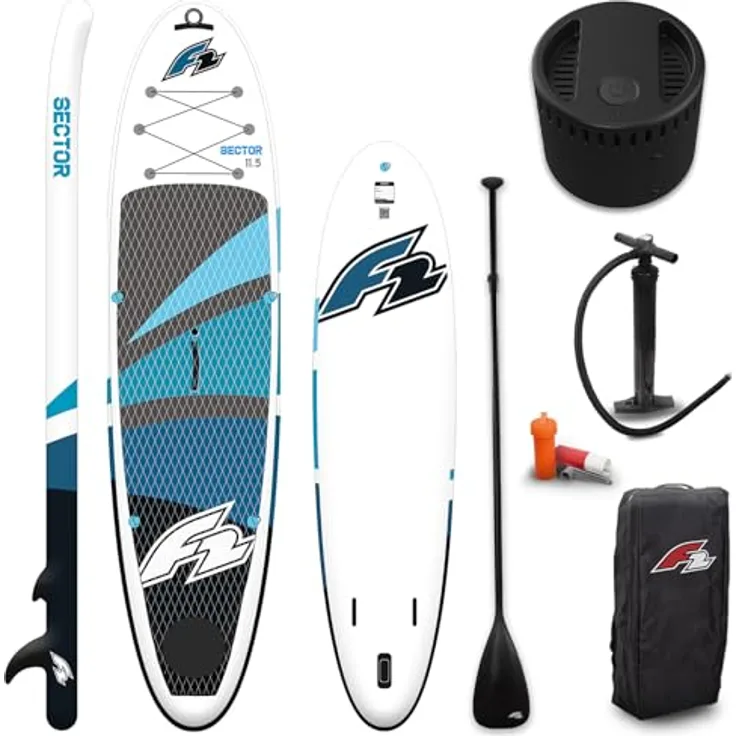 F2 Stand up Paddle Board Sector SMART SUP, 10,5 mit E-Pumpe und Smart Box-System, blau 2024/2025