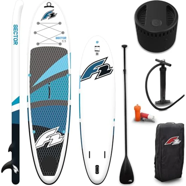 F2 Stand up Paddle Board Sector SMART SUP, 10,5 mit E-Pumpe und Smart Box-System, blau 2024/2025 – Bild 1