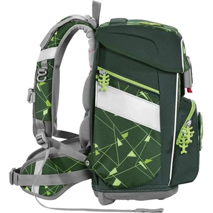 Step by Step Schulranzen-Set Space Shine Dino Night Tyro, 5-teilig, grün, ergonomischer Tornister mit Reflektoren, höhenverstellbar, Hüftgurt, 20l – Bild 5