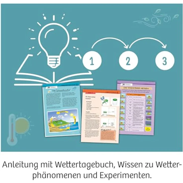 KOSMOS 636142 Wetterstation, Experimentierkasten mit Windmesser, Kompass und Thermometer für Kinder ab 8 Jahre – Bild 4