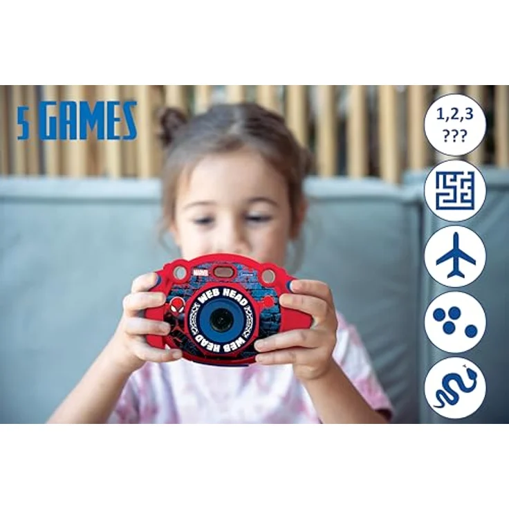 Lexibook DJ080SP Spider-Man, Kinderkamera mit 2-Zoll-LCD, 32 GB Speicher, Foto- und Videofunktion, 400 mAh Akku – Bild 4