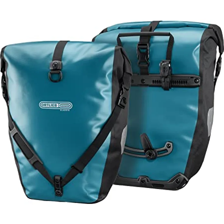 Ortlieb Unisex-Adult Back-Roller Classic QL2.1 Packtaschenset Radtaschen Travel, Petrol-schwarz 2X 20 l, One Size
