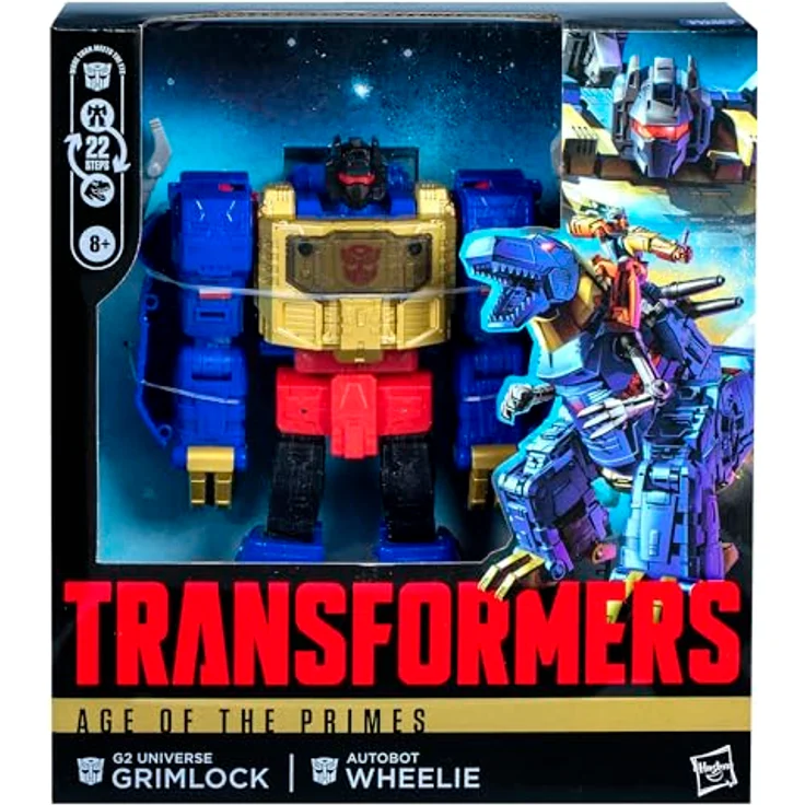 Transformers G2 Universe Grimlock, 19 cm große Leader-Klasse Action-Figur, verwandelbar in Dinosaurier, mit Kanonenblaster Zubehör – Bild 4