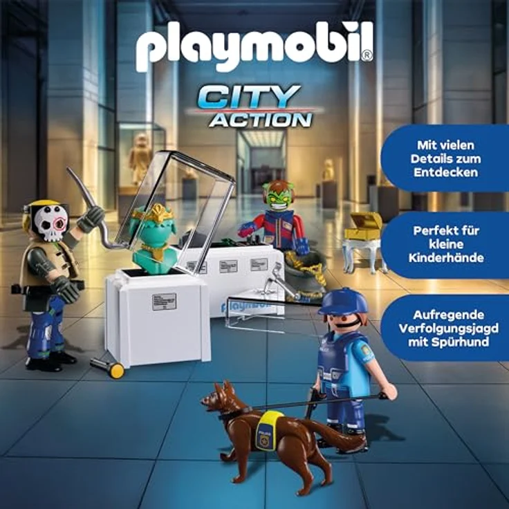 PLAYMOBIL Diamantenraub 71876, Abenteuer-Spielzeug mit 3 Figuren, Spürhund und Zubehör zur Förderung von Rollenspielen und Teamarbeit für Kinder ab 4 Jahren – Bild 3