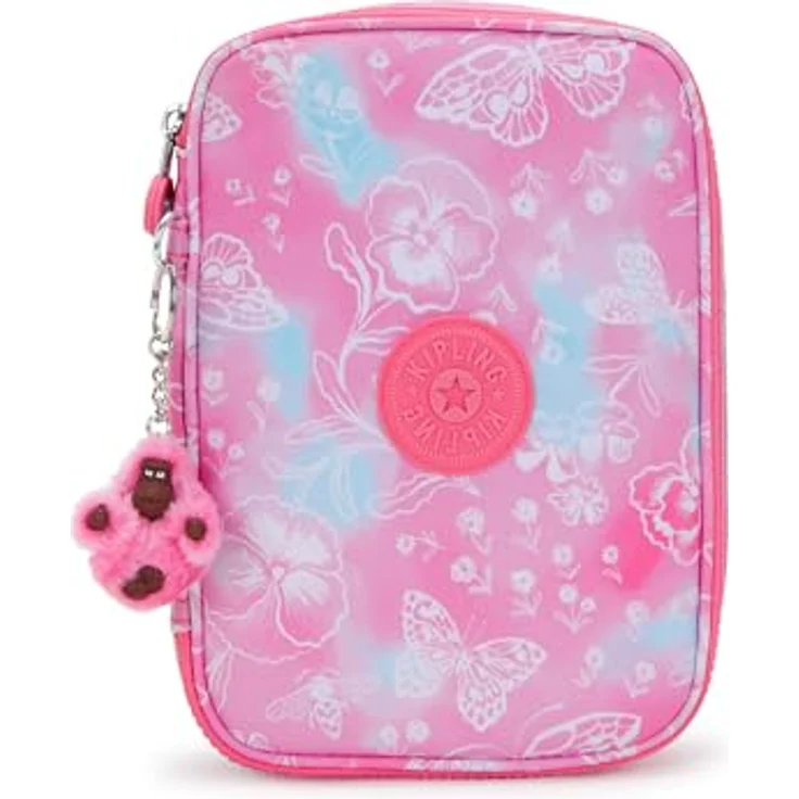 Kipling 100 PENS, Großes Federetui mit Trennwand und 26 Stiftfächern, Garden Clouds (Rosa) – Bild 1