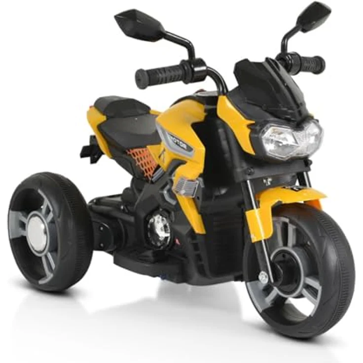 Moni Elektro-Kindermotorrad Kinder Elektromotorrad Colombo, Scheinwerfer, MP3, bis 7 km/h, blau – Bild 3