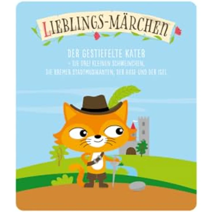 tonies Hörfiguren für Toniebox, Lieblings-Märchen – Der gestiefelte Kater und 3 weitere Märchen, Hörbuch für Kinder ab 3 Jahren, Spielzeit ca. 60 Minuten – Bild 4
