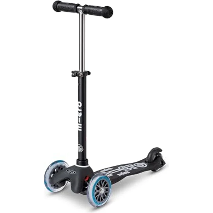 MICRO Micro Mobility Mini Micro Deluxe Black, Tretroller aus recyceltem Plastikmüll, verstellbare Lenkerhöhe, 67cm – Bild 1
