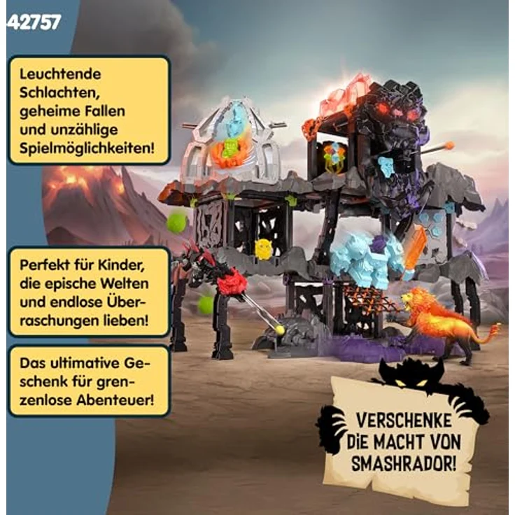 Schleich MasterCave Smashrador, Eldrador Creature mit 18 Action-Funktionen, 5 wechselnden LED-Farben und verschiedenen Schussmechanismen – Bild 7