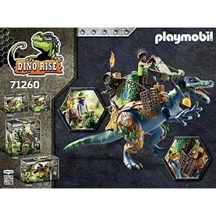 PLAYMOBIL Dino Rise 71260 Spinosaurus, Dinosaurier mit Abnehmbarer Rüstung und großer schwenkbaren Kanone, Spielzeug für Kinder ab 5 Jahren – Bild 5