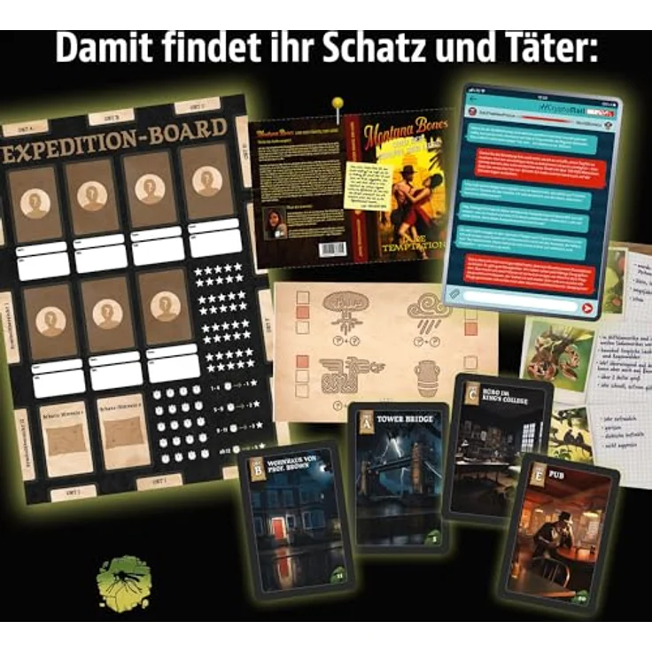 Kosmos 684433 Masters of Crime - Mosquito, Krimi Spiel für 1-6 Spieler ab 14 Jahren, Escape Game für Erwachsene – Bild 4