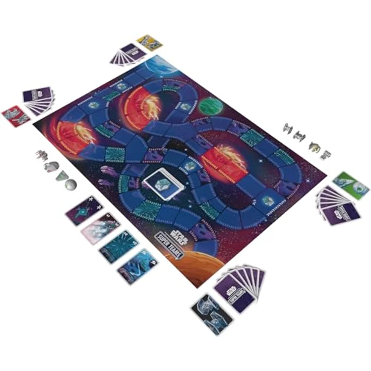 Asmodee Star Wars Super Teams, Gesellschaftsspiel für Raumschiffrennen, Kartenspiel für 2-4 Spieler ab 7 Jahren, 30 Minuten, französische Version mit detaillierten Schiffsfiguren – Bild 4
