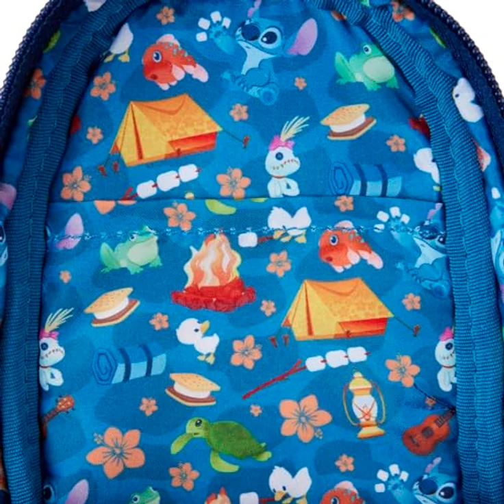 Loungefly Disney Stitch Camping Cuties, Federmäppchen mit großzügigem Innenfach für Schreibutensilien, langlebig und stylisch – Bild 4