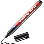 edding 370 Permanentmarker - schwarz - 1 Stift - feine Rundspitze 1 mm - wasserfest, schnell-trocknend - Multimarker, Universalstift - für Karton, Kunststoff, Holz, Metall, Glas, Stein, Leinwand