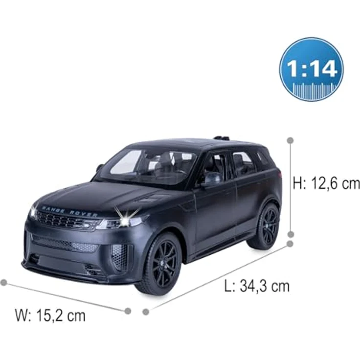 Schwarz Kitchen Range Rover Sport SV 1:14, ferngesteuertes RC-Auto in Schwarz mit manueller Türöffnung und 2,4 GHz Frequenz – Bild 3