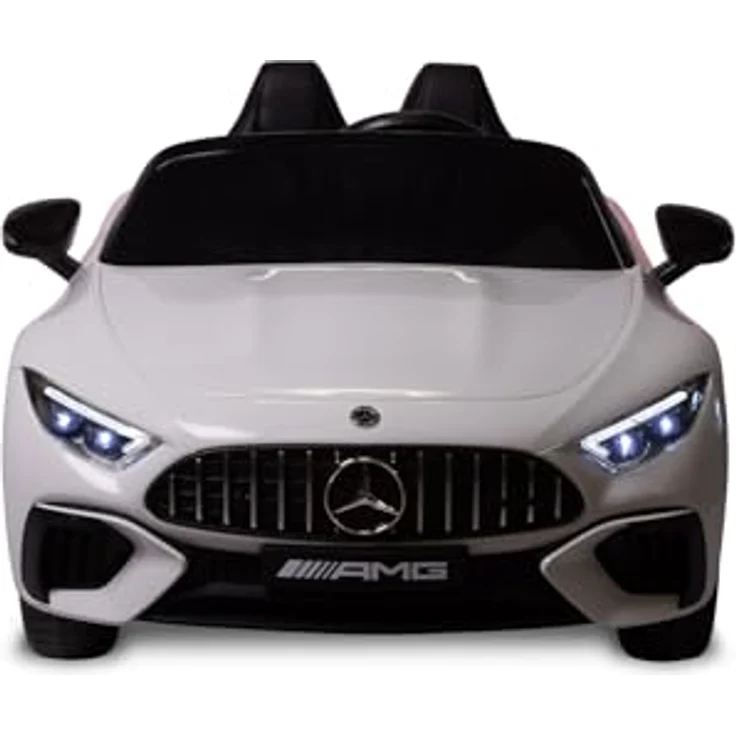 CARETERO Kinder Elektroauto Mercedes-Optik SL63, Akkubetrieben, für Kinder ab 3 Jahren, Weiß, mit Fernbedienung und USB-Musikpanel – Bild 5