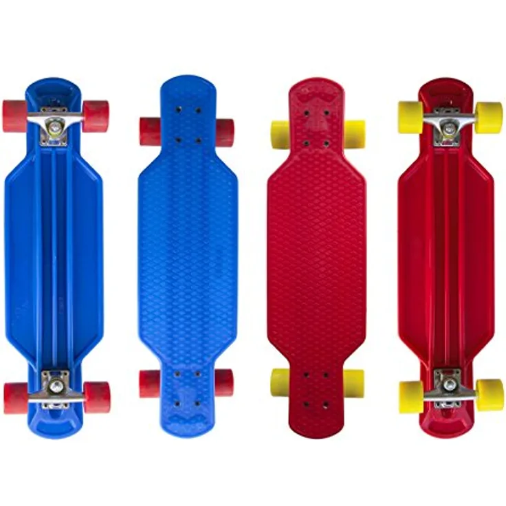 Master Kunststoff-Longboard Cruiser, Rot, One Size