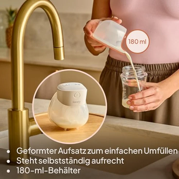 Lionelo Fidi Free Lumi, elektrische Milchpumpe aus Silikon mit einfacher Reinigung und leisem Betrieb – Bild 3