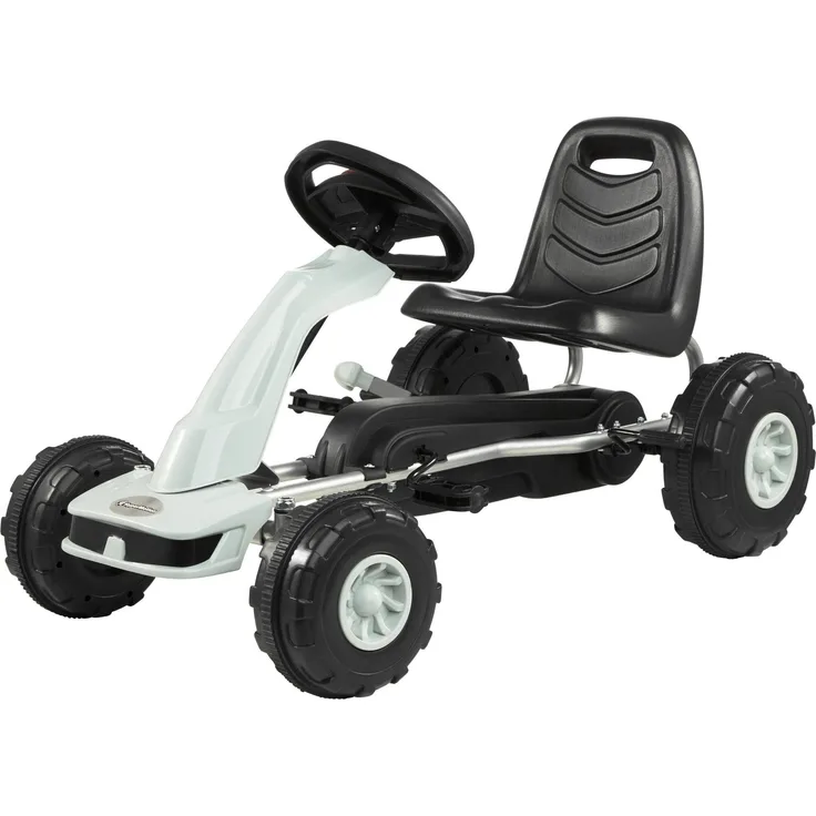 HyperMotion CHESTER Go-Kart Pedal-Gokart für Kinder 3-6 Jahre, Grau, mit 2 Fahrmodi
