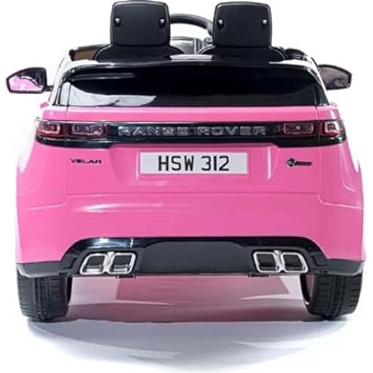 FINOOS Range Rover Velar Kinder Elektroauto 12V, lizenziert, mit RC Fernbedienung, LED Beleuchtung, Audioschnittstellen, rosa – Bild 4