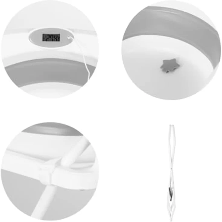 Chipolino Malibu Babybadewanne-Set 78 cm, klappbarer Ständer, Thermometer, Anti-Rutsch, mit Badewannennetz – Bild 5