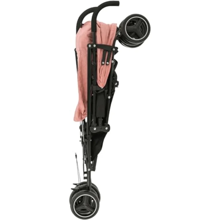 Kikkaboo Kinderwagen Käfer, Stahlrahmen, Korb, abnehmbare Vorderräder, Fußstütze, Farben:pink – Bild 5