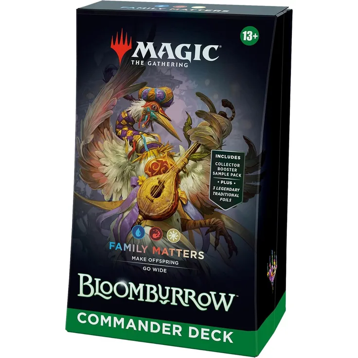 Magic: The Gathering Bloomburrow Commander Deck Family Matters, 100 mehrfarbige Karten für strategisches Gameplay im Commander-Format, Englisch