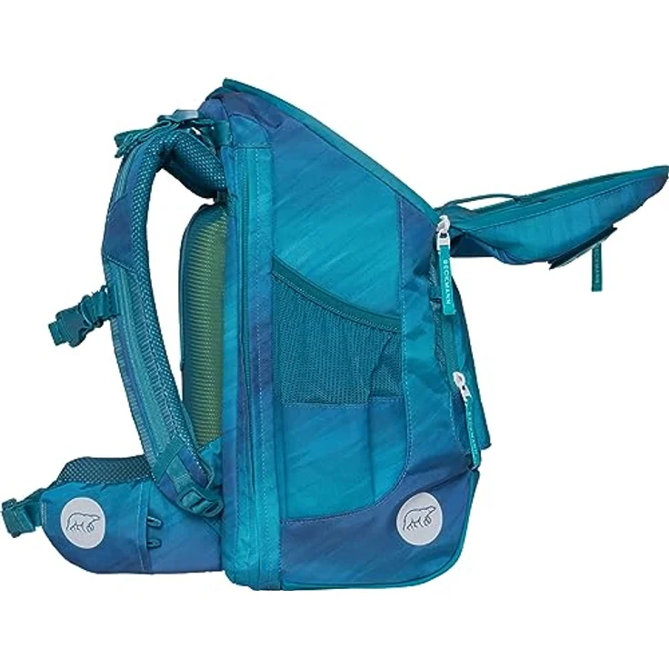 Beckmann Active Air FLX Space Mission, Schulrucksack-Set in Blau mit Sportrucksack, Federmappe, Schlamperetui, Regenhülle und Buttons, ergonomisch – Bild 7